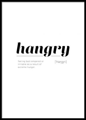 HANGRY DEFINITION POSTER