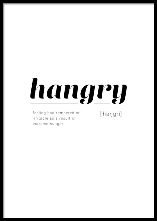 HANGRY DEFINITION POSTER