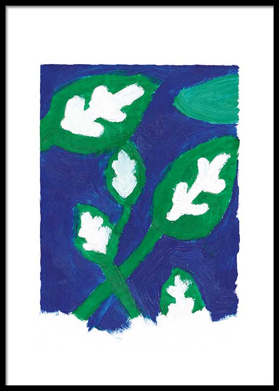 ABSTRACT FOLIAGE PAINTING POSTER