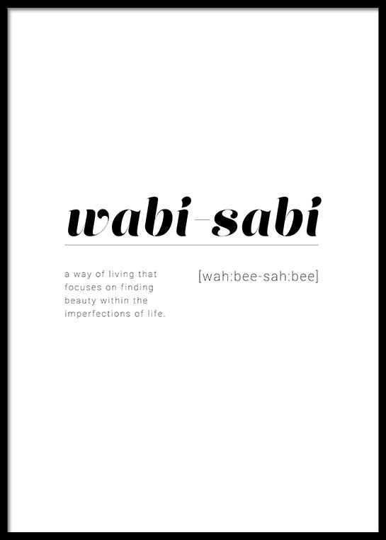 WABI-SABI DEFINITION POSTER