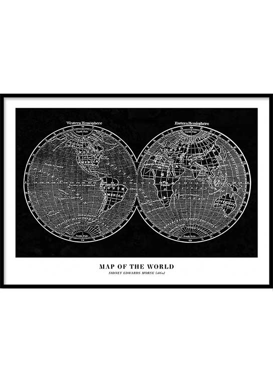 MAP OF THE WORLD POSTER